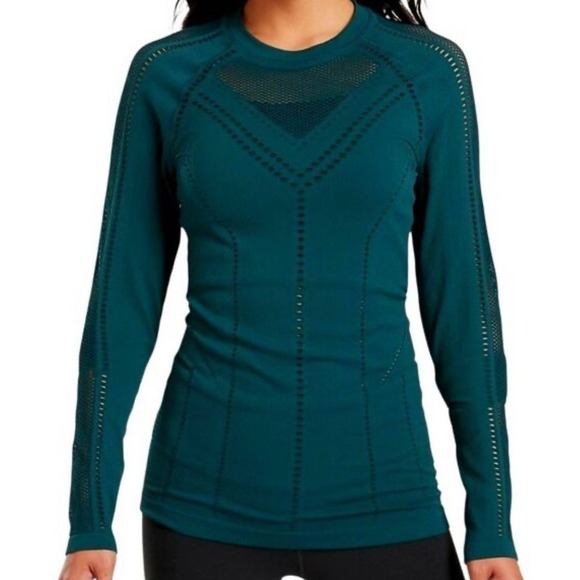 Athleta Tops - ATHLETA Oxygen Long Sleeve Activewear Top Nordic Teal Yoga Breathable Size XS